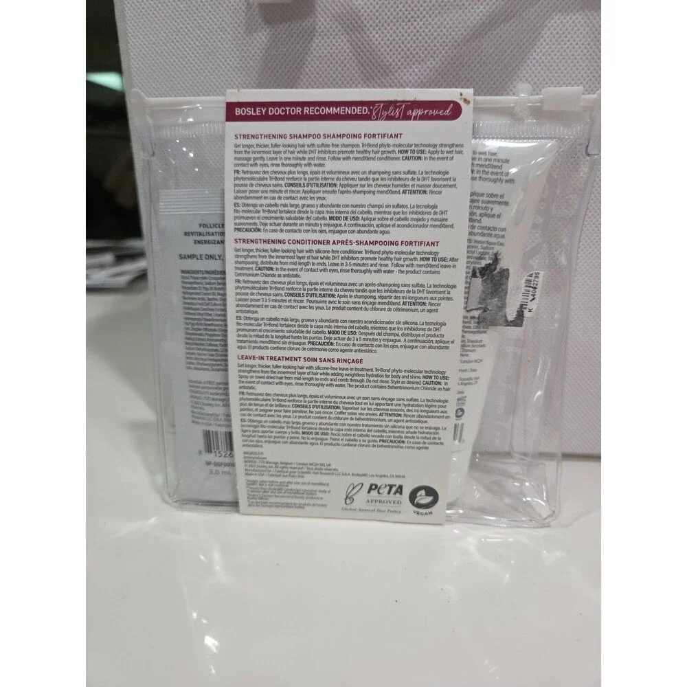 Bosley MendXtend Starter Kit - Strengthening Shampoo/Conditioner & Leave-in